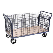 Euro Style Truck - 4 Wire Sides & Wood Deck, 60 x 30, 2400 Lb. Capacity