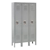 Global Industrial™ Infinity® Single Tier 3 Door Locker, 12"Wx12"Dx60"H, Gray, Assembled
