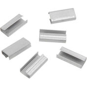 1"L x 1/2"W Steel Strapping Seals For Use With 1/2"W Steel Strapping Tools, 1,000/Pk