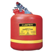 Justrite 14561 Safety Can Type 1, Five Gallon Polyethylene