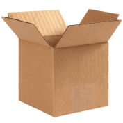 4" x 4" x 4" Cube Cardboard Corrugated Boxes, 65 lbs Capacity, ECT-32 - Pkg Qty 25