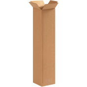 4" x 4" x 18" Tall Cardboard Corrugated Boxes - Pkg Qty 25