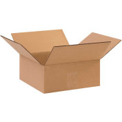 10" x 10" x 4" Flat Cardboard Corrugated Boxes - Pkg Qty 25