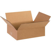 13" x 10" x 4" Flat Cardboard Corrugated Boxes - Pkg Qty 25