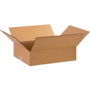 15" x 12" x 4" Flat Cardboard Corrugated Boxes - Pkg Qty 25