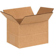 6" x 4" x 4" Multi-Depth Cardboard Corrugated Boxes, 65 lbs Capacity, ECT-32 - Pkg Qty 25