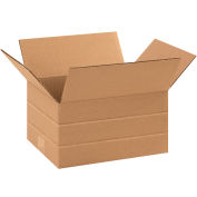 11-1/4" x 8-3/4" x 6" Multi-Depth Cardboard Corrugated Boxes - Pkg Qty 25