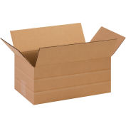 14" x 8" x 6" Multi-Depth Cardboard Corrugated Boxes - Pkg Qty 25