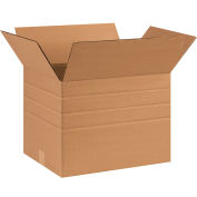 16" x 12" x 12" Multi-Depth Cardboard Corrugated Boxes - Pkg Qty 25