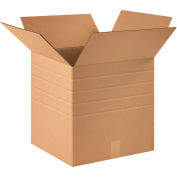 16" x 16" x 16" Multi-Depth Cardboard Corrugated Boxes - Pkg Qty 10