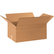 17-1/4" x 11-1/4" x 8" Multi-Depth Cardboard Corrugated Boxes - Pkg Qty 25