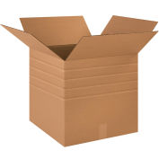 18" x 18" x 18" Multi-Depth Cardboard Corrugated Boxes - Pkg Qty 20