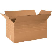 24" x 12" x 12" Multi-Depth Cardboard Corrugated Boxes - Pkg Qty 25