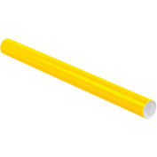 Mailing Tube With Cap, 24"L x 2" Dia., Yellow