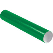 Mailing Tube With Cap, 18"L x 3" Dia., Green