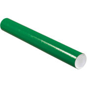 Mailing Tube With Cap, 24"L x 3" Dia., Green
