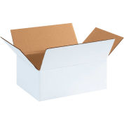 11-3/4" x 8-3/4" x 4-3/4" Cardboard Corrugated Boxes, White - Pkg Qty 25