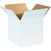 14" x 14" x 14" Cardboard Corrugated Boxes, White - Pkg Qty 25