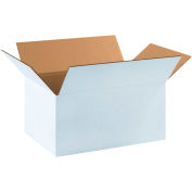 17-1/4" x 11-1/4" x 8" Cardboard Corrugated Boxes, White - Pkg Qty 25