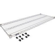 60" x 24" Nexelate Silver Epoxy Wire Shelf