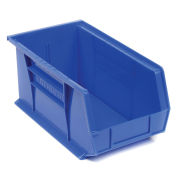 Akro-Mils Plastic Stacking Bin, 8-1/4"W x 14-3/4"D x 7"H, Blue - Pkg Qty 12