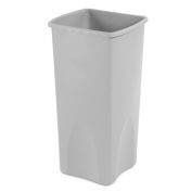 Square Rubbermaid Waste Receptacle, 23 Gallon, Gray - Pkg Qty 3