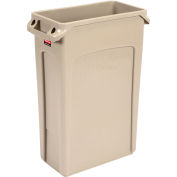 Rubbermaid Slim Jim Recycling Container, 23 Gallon, Beige