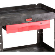 Rubbermaid FG459300RED Locking Steel Drawer for Plastic Tray Shelf Cart, 25"L x 17"W x 4"H