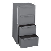 DURHAM Bar-Lock Steel Drawer Cabinet - 12-9/16x12x24-3/8" - (4) 10-15/16x10-3/4x4-7/8" Drawers