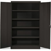 TENNSCO 48"W Jumbo Storage Cabinet - 48x18x78" - All-Welded - Black