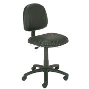 Task Chair, Leather, Black