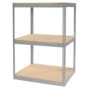 Record Storage Rack Without Boxes, 42"W x 30"D x 60"H, Gray