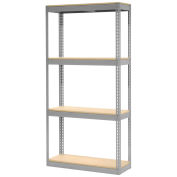 Record Storage Rack Without Boxes, 42"W x 15"D x 84"H, Gray