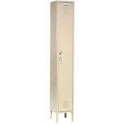 Single Tier Locker 12x15x72 1 Door, Unassembled, Tan