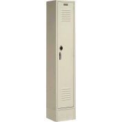 Single Tier Locker, 12x12x72, 1 Door, Unassembled, Tan