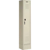 Single Tier Locker, 12x18x72, 1 Door, Unassembled, Tan