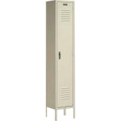 Single Tier Locker, 15x18x72, 1 Door, Unassembled, Tan