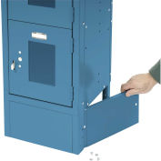 Left And Right End Base For 12"D X 6"H Locker, Blue, Pair