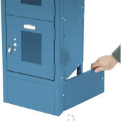 Left And Right End Base For 15"D X 6"H Locker, Blue, Pair