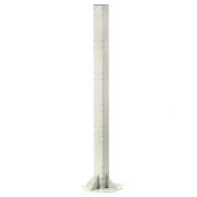 Steel Post with Fixed Base, Beige,81"H