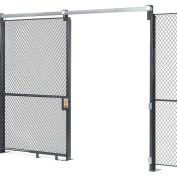 Global Industrial Wire Mesh Sliding Gate, 10'H x 6'W