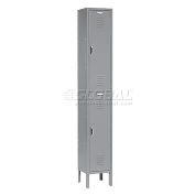 Global Industrial™ Paramount® Double Tier 2 Door Locker, 12"Wx12"Dx36"H, Gray, Assembled
