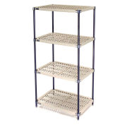 Nexel Vented Plastic Shelving, Nexelon Finish, 60x18x54