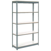 Boltless Extra Heavy Duty Shelving 36"W x 18"D x 60"H, 5 Shelves, 1500 Cap/Shelf, Gray