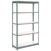 Boltless Extra Heavy Duty Shelving 36"W x 24"D x 84"H, 5 Shelves, 1500 lbs. Cap/Shelf, Gray