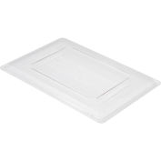RUBBERMAID Lid for Tote Boxes - Fits Totes 4463632,4463732,4463832,4463932 - Clear Polyethylene - Pkg Qty 6