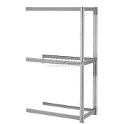 Expandable Add-On Rack, 3 Levels No Deck, 1500 Lb Cap Per Level, 48"W x 24"D x 84"H, Gray