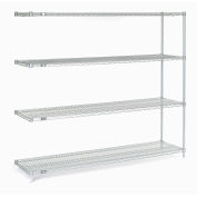 Nexel Stainless Steel Wire Shelving Add-On, 72"W x 18"D x 74"H