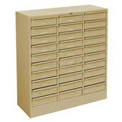 Drawer Cabinet, 30 Drawer - Letter Size, 30 5/8"W X 11-5/8"D X 33"H, Sand