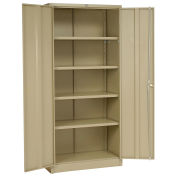 Global Industrial Assembled Storage Cabinet, 36x18x78, Tan
